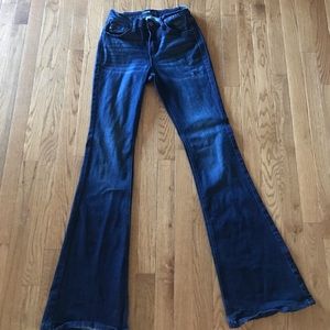 NWOT! KanCan dark denim flare jeans!